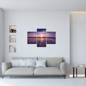 Tabloul cu plaja - apus de soare (90x60 cm)