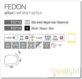 Aplica de perete exterior IP54 Fedon 70714
