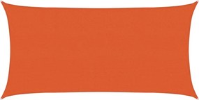 vidaXL Pânză parasolar, portocaliu, 2,5x4,5 m, HDPE, 160 g/m²