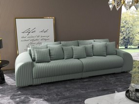 Canapea extensibilă dumonde cu 2 lăzi de depozitare si sezut confortabil din spuma high-density, Verona Ambience Mint 310x100 cm