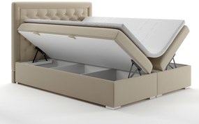 Pat matrimonial Boxspring 180 cm Gllamy (bej) (cu sp. depozitare). 1020295