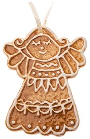Ornament de Crăciun din ceramică 10 cm Gingerbread Angel – Dakls