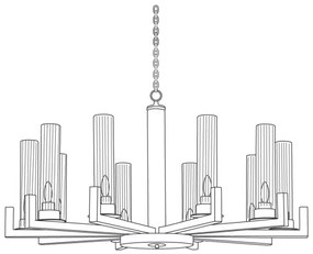 Kolarz 6009.81060 - Lustr RAGGIO 10xE14/25W/230V mat cromat