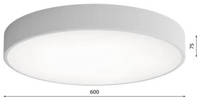 Plafonieră LED CLEO 69W 230V 4000K, Ø 60 cm, gri