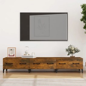 817510 vidaXL Comodă TV, stejar fumuriu, 150x34,5x30 cm, lemn prelucrat