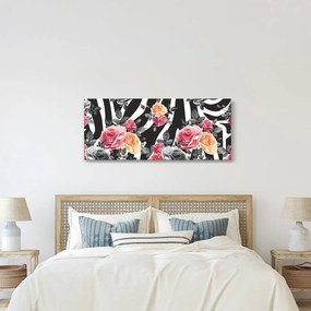 Tablou cu trandafiri înfloriți (120x50 cm)