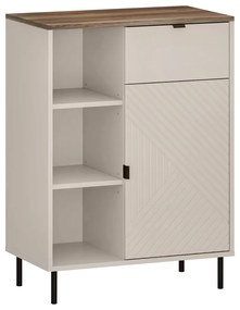 Dulap EYCO 1D1S, cașmir/stejar castello