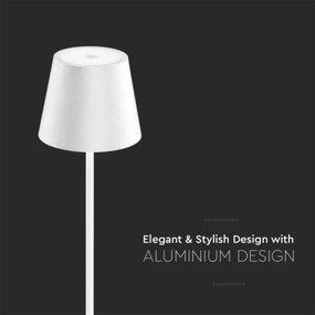 Lampă LED reglabilă 3în1, 4W, 5V, 4400 mAh, 3000K, IP54, albă