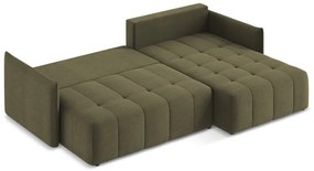 Colțar kaki extensibil/cu spațiu de depozitare (cu colț pe partea dreaptă/cu șezlong) Moku – Makamii