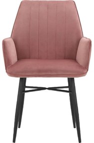 Set de scaune de sufragerie roz deschis 2 buc. tapițat Anzo – Støraa