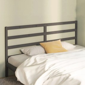 vidaXL Tăblie de pat, gri, 186x4x100 cm, lemn masiv de pin
