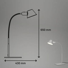 Brilo - Lampă de masă 1xE27/10W/230V crom mat