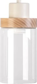 Lustră suspendată pe cablu WOODNEST 1xE27/15W/230V pin/crem