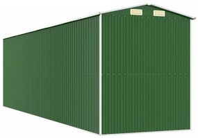 Sopron de gradina, verde, 192x689x223 cm, otel zincat