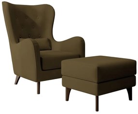 Fotoliu cu suport picioare Calimero II  (măslin + wenge). 1099334