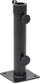 vidaXL Suport de umbrelă pentru stâlp de Ø38/48 mm, negru mat, oțel