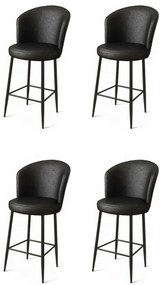Set de scaune de bar Uras Black, 4 buc., 4 buc