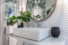Panou riflaj decorativ 3D din polimer rigid, model Cloud - 12x1.2x250 cm