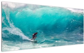 Tablou - Surfer în valuri (120x50 cm)