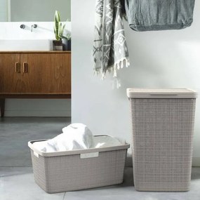 Curver Coș pentru rufe murdare Jute 58 l, taupe