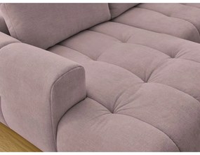 Colțar roz extensibil/cu spațiu de depozitare (cu colț pe partea dreaptă/în formă de "U") Fuji – Bobochic Paris