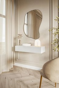 MAA42 - Masuta Consola suspendata Alba, 90 / 110 cm, masa de toaleta cu 1 / 2 sertar(e), cosmetica machiaj, vanity