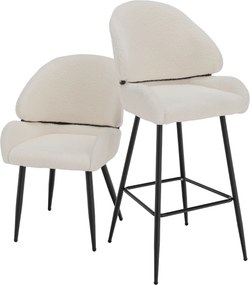 Scaun de sufragerie, alb/negru, SANAKO TYP 1