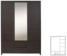 Dulap de haine Kaspian SZF5D2S (Wenge). Promo -35%. 735091