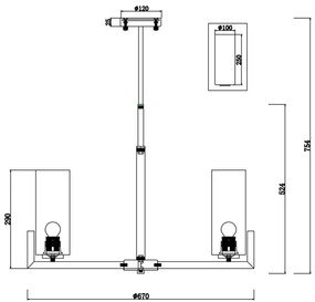 Candelabru 6 brate design modern Fortano MYMOD089PL-06BS
