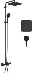 Grohe Vitalio Comfort set cada si dus perete cu termostat da negru 269842431
