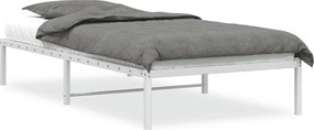 vidaXL Cadru pat metalic, alb, 107x203 cm