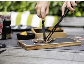 WENKO 55103100 - Tocător BLACK OUTDOOR KITCHEN, 30 x 15 cm, maro/gri