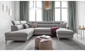 Colțar gri deschis extensibil (cu colț pe partea stângă ) Sweet Harmony – Miuform