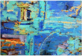 Tablou - pictură abstractă în ulei (90x60 cm)