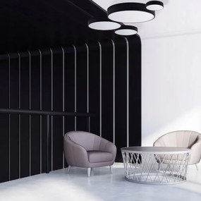 Plafonieră CLEO cu senzor, 6 x E27, 24 W, 230 V, Ø 80 cm, neagră