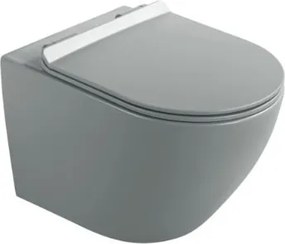 Set vas WC suspendat Rune Ivaldi gri finisaj mat cu capac slim