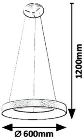 Rabalux - Lustră LED pe cablu CARMELLA LED/50W/230V