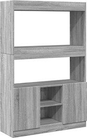 vidaXL Dulap înalt, gri sonoma, 92x33x140 cm, lemn prelucrat