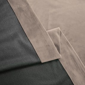 Set draperie din catifea blackout cu rejansa din bumbac tip fagure, Madison, densitate 700 g/ml, Grullo, 2 buc