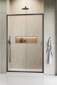 Usa de nisa culisanta Radaway Alienta DWJ 140 cm GunMetal periat-transparent sticla 5 mm