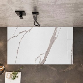 Cadita de dus Bazalt Carrara alba 80x100