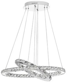 Lustra LED ovala cristal Celine 66x44cm NVL-7403001