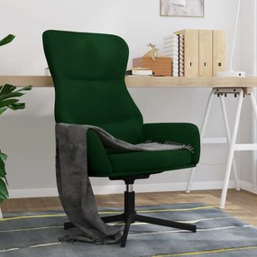 341110 vidaXL Scaun de relaxare, verde închis, catifea