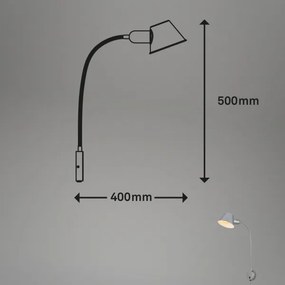 Briloner 2089-014 - Aplică de perete 1xE27/10W/230V crom mat