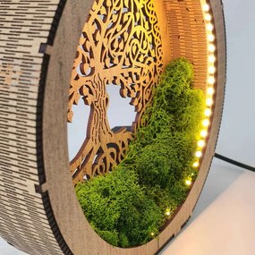 SENTOP | Lampă de masă Arborele Vieții cu mușchi | ZIVENA