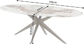 Masa ovala cu ceramica Pandora SCULPTURE 220cm