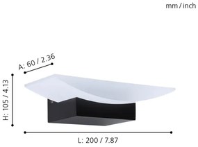 Aplică LED METRASS LED/5,6W/230V Eglo 98888