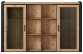 Zondo Vitrină Armin Typ 04 (stejar taurus + negru mat). 1044560