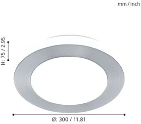Plafonieră LED pentru baie Eglo 94967 LED CAPRI 1xLED/11W/230V IP44