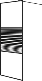 vidaXL Paravan de duș walk-in negru 80x195 cm sticlă ESG transparentă